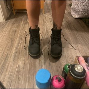 All Black Timberland Boots